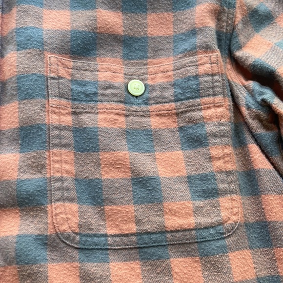 J. Crew Mens Flannel Button Down Shirt Medium Slim Fit Cotton - Picture 4 of 5